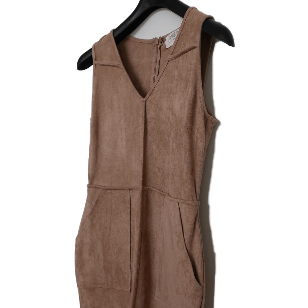 Tan Suede Mini Dress